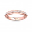 FlyerFit® 18K Pink Gold Micropave Bead Set Wedding Band