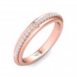 FlyerFit® 18K Pink Gold Micropave Bead Set Wedding Band