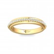 FlyerFit® 18K Yellow Gold Micropave Bead Set Wedding Band