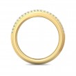 FlyerFit® 18K Yellow Gold Micropave Bead Set Wedding Band