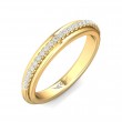 FlyerFit® 18K Yellow Gold Micropave Bead Set Wedding Band