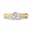 FlyerFit® 14K Yellow Gold Micropave Engagement Ring