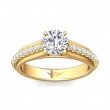 FlyerFit® 14K Yellow Gold Micropave Engagement Ring