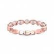 FlyerFit® 14K Pink Gold Stackers Wedding Band