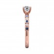 FlyerFit® 14K Pink Gold Channel and Shared Prong Engagement Ring