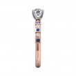 FlyerFit® 18K Pink Gold Shank And White Gold Top Channel and Shared Prong Engagement Ring