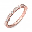 FlyerFit® 18K Pink Gold Stackers Wedding Band