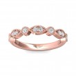 FlyerFit® 14K Pink Gold Stackers Wedding Band