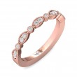 FlyerFit® 18K Pink Gold Stackers Wedding Band