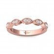 FlyerFit® 18K Pink Gold Stackers Wedding Band