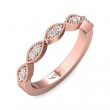 FlyerFit® 18K Pink Gold Stackers Wedding Band