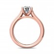 FlyerFit® 14K Pink Gold Channel and Shared Prong Engagement Ring