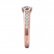 FlyerFit® 14K Pink Gold Channel and Shared Prong Engagement Ring