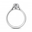 FlyerFit® Platinum Channel and Shared Prong Engagement Ring