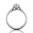 FlyerFit® 14K White Gold Channel and Shared Prong Engagement Ring