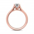 FlyerFit® 14K Pink Gold Channel and Shared Prong Engagement Ring