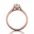 FlyerFit® 18K Pink Gold Channel and Shared Prong Engagement Ring