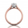 FlyerFit® 18K Pink Gold Shank And White Gold Top Channel and Shared Prong Engagement Ring