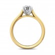 FlyerFit® 18K Yellow Gold Shank And White Gold Top Channel and Shared Prong Engagement Ring