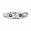 FlyerFit® Platinum Three Stone Engagement Ring