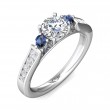 FlyerFit® Platinum Three Stone Engagement Ring