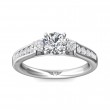 FlyerFit® Platinum Three Stone Engagement Ring