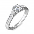 FlyerFit® Platinum Three Stone Engagement Ring