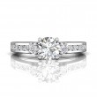 FlyerFit® 14K White Gold Three Stone Engagement Ring