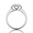 FlyerFit® 14K White Gold Three Stone Engagement Ring