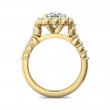 FlyerFit® 18K Yellow Gold Channel and Shared Prong Engagement Ring