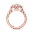 FlyerFit® 18K Pink Gold Channel and Shared Prong Engagement Ring