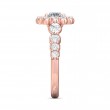 FlyerFit® 18K Pink Gold Channel and Shared Prong Engagement Ring