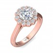 FlyerFit® 14K Pink Gold Solitaire Engagement Ring