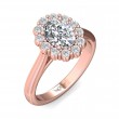 FlyerFit® 14K Pink Gold Solitaire Engagement Ring