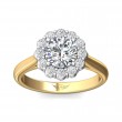 FlyerFit® 14K Yellow and 14K White Gold Solitaire Engagement Ring