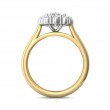 FlyerFit® 18K Yellow Gold Shank And White Gold Top Solitaire Engagement Ring