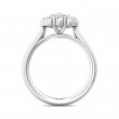 FlyerFit® 18K White Gold Solitaire Engagement Ring