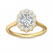 FlyerFit® 18K Yellow Gold Solitaire Engagement Ring