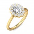 FlyerFit® 18K Yellow Gold Solitaire Engagement Ring