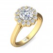 FlyerFit® 14K Yellow Gold Solitaire Engagement Ring