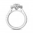 FlyerFit® Platinum Micropave Halo Engagement Ring