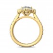 FlyerFit® 14K Yellow Gold Micropave Halo Engagement Ring