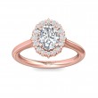 FlyerFit® 14K Pink Gold Solitaire Engagement Ring