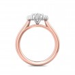 FlyerFit® 18K Pink Gold Shank And White Gold Top Solitaire Engagement Ring