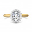 FlyerFit® 18K Yellow Gold Shank And White Gold Top Solitaire Engagement Ring