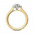 FlyerFit® 14K Yellow and 14K White Gold Micropave Halo Engagement Ring