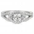 FlyerFit® 14K White Gold Split Shank Engagement Ring