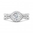 FlyerFit® 14K White Gold Split Shank Engagement Ring