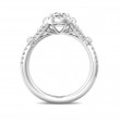 FlyerFit® 14K White Gold Split Shank Engagement Ring