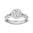 FlyerFit® 14K White Gold Split Shank Engagement Ring